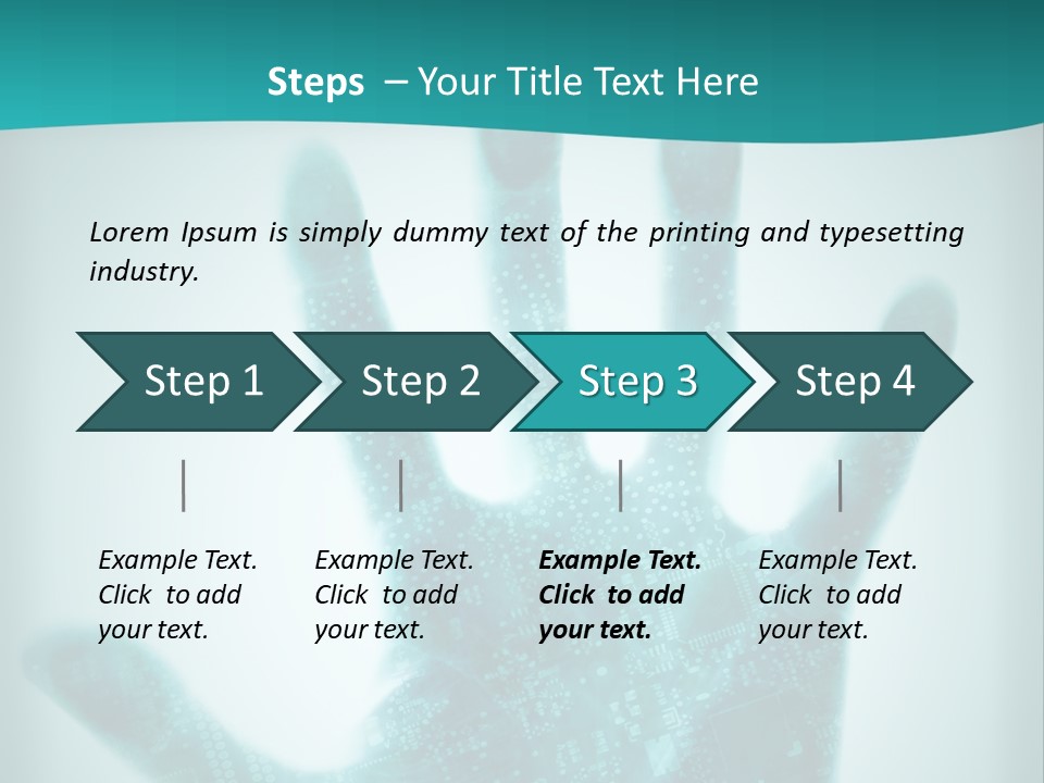 Technological Hand Motherboard PowerPoint Template