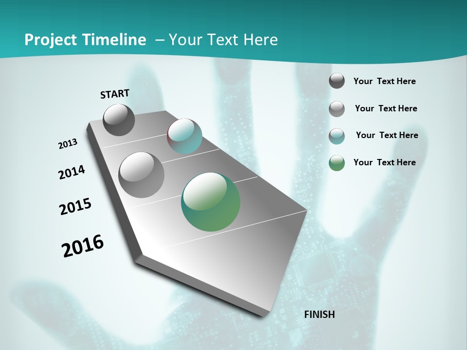 Technological Hand Motherboard PowerPoint Template