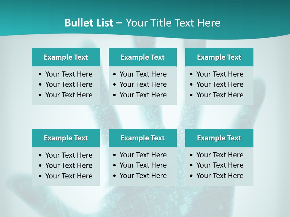 Technological Hand Motherboard PowerPoint Template