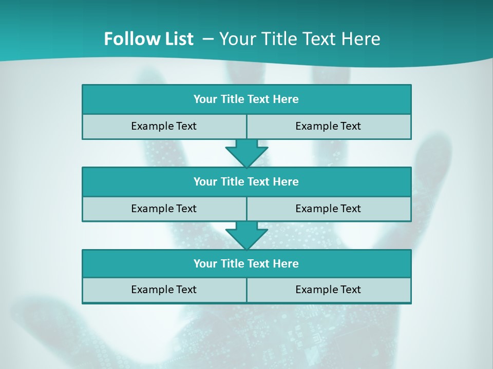 Technological Hand Motherboard PowerPoint Template