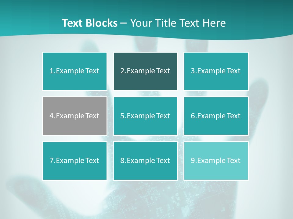 Technological Hand Motherboard PowerPoint Template