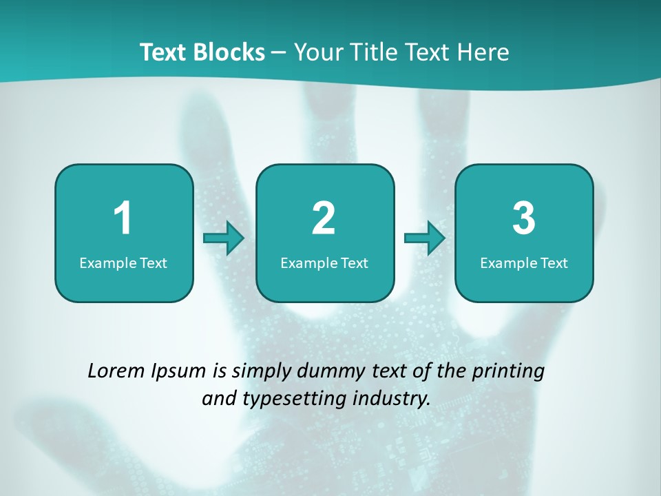 Technological Hand Motherboard PowerPoint Template