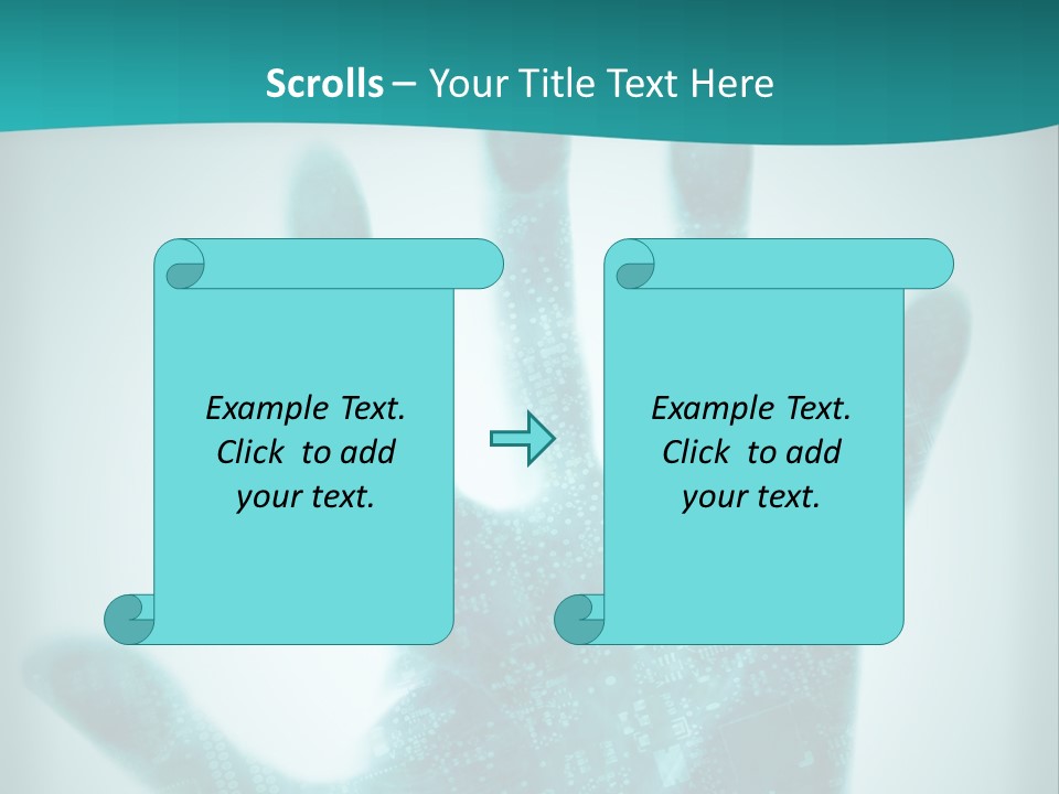 Technological Hand Motherboard PowerPoint Template