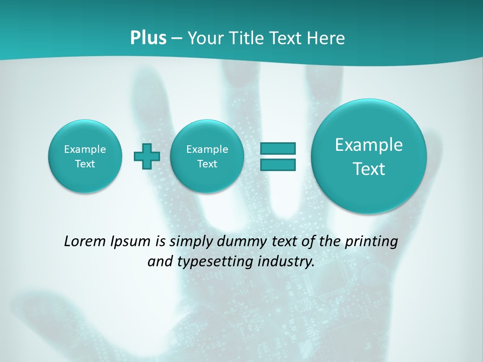 Technological Hand Motherboard PowerPoint Template