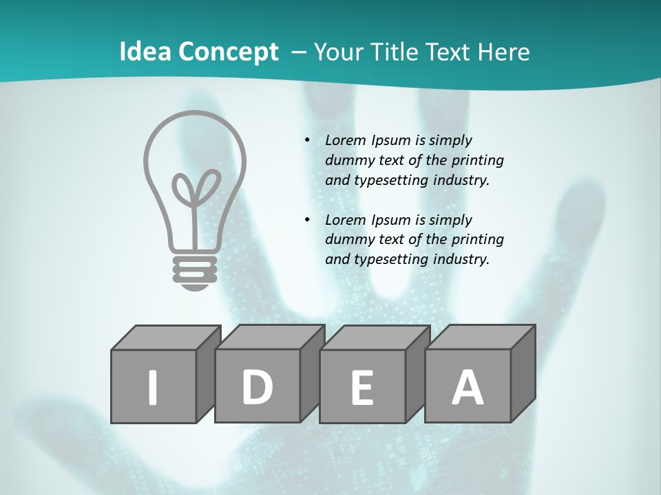 Technological Hand Motherboard PowerPoint Template