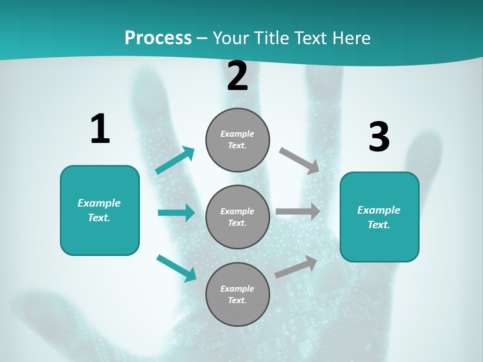 Technological Hand Motherboard PowerPoint Template
