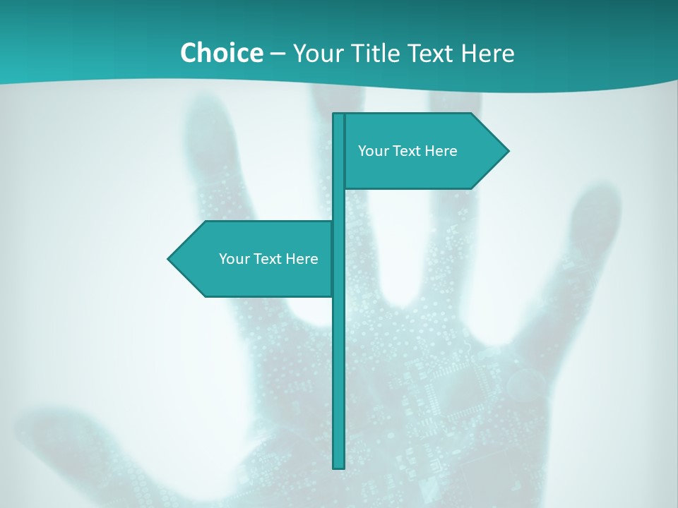 Technological Hand Motherboard PowerPoint Template