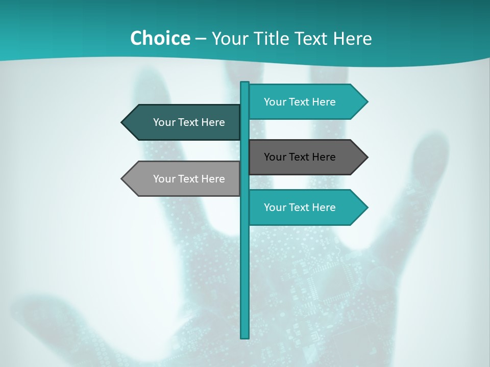 Technological Hand Motherboard PowerPoint Template