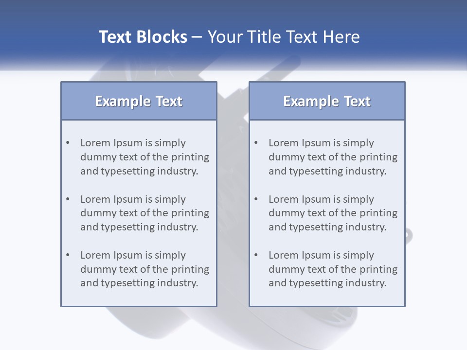 Equipment Unit System PowerPoint Template