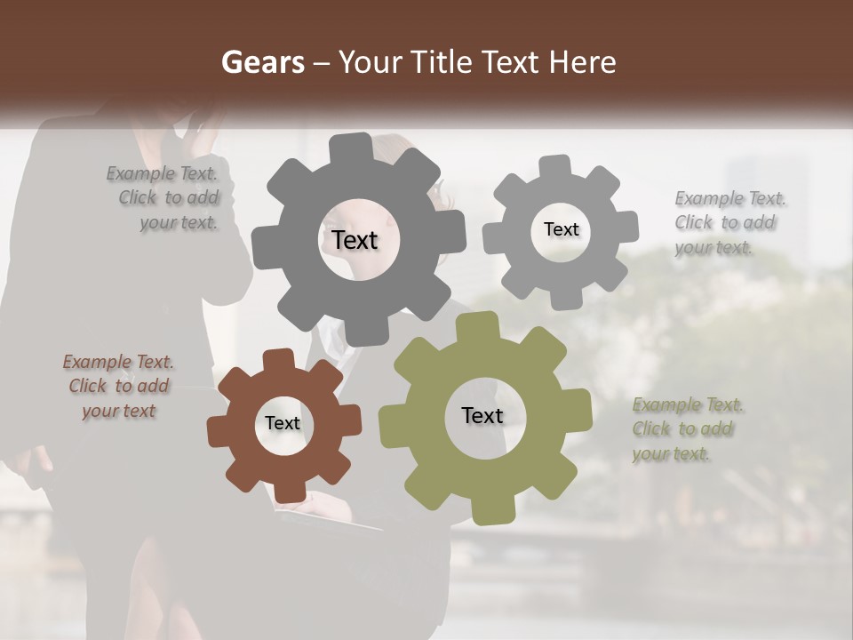 Air White Industry PowerPoint Template