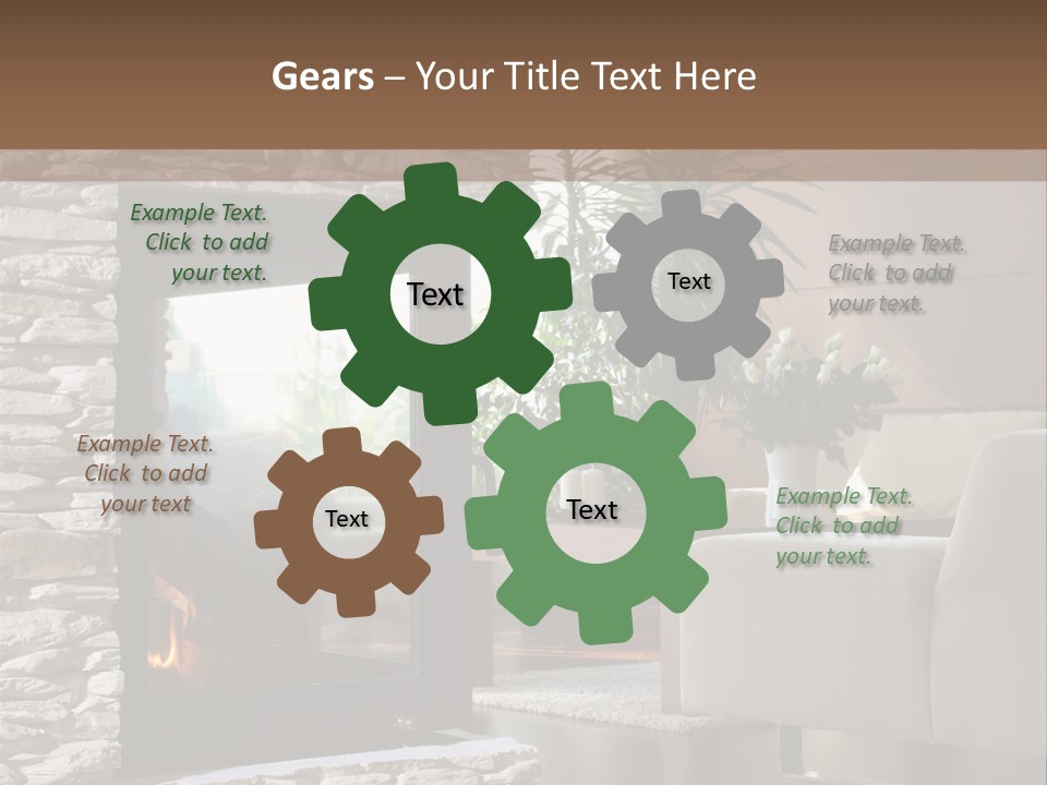 Climate White Equipment PowerPoint Template