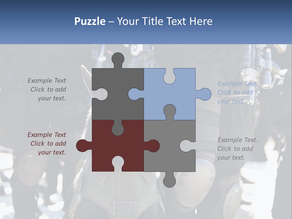 White Unit Power PowerPoint Template