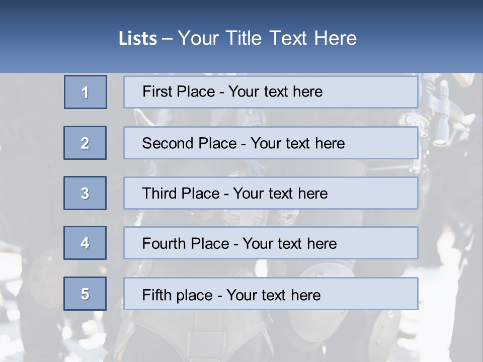White Unit Power PowerPoint Template