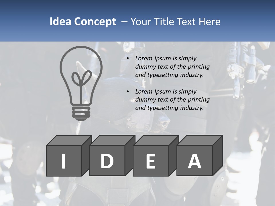 White Unit Power PowerPoint Template