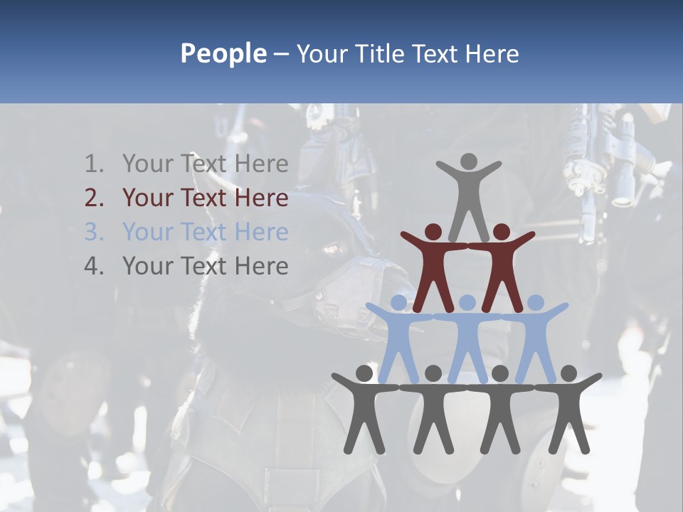 White Unit Power PowerPoint Template