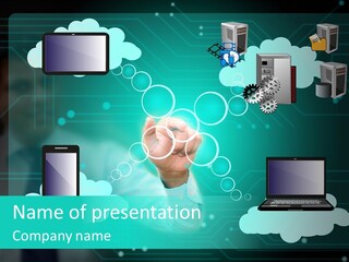 Technology White Condition PowerPoint Template