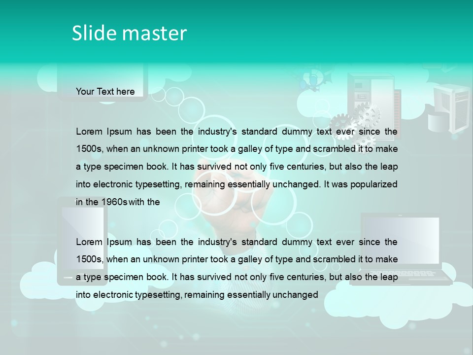 Technology White Condition PowerPoint Template