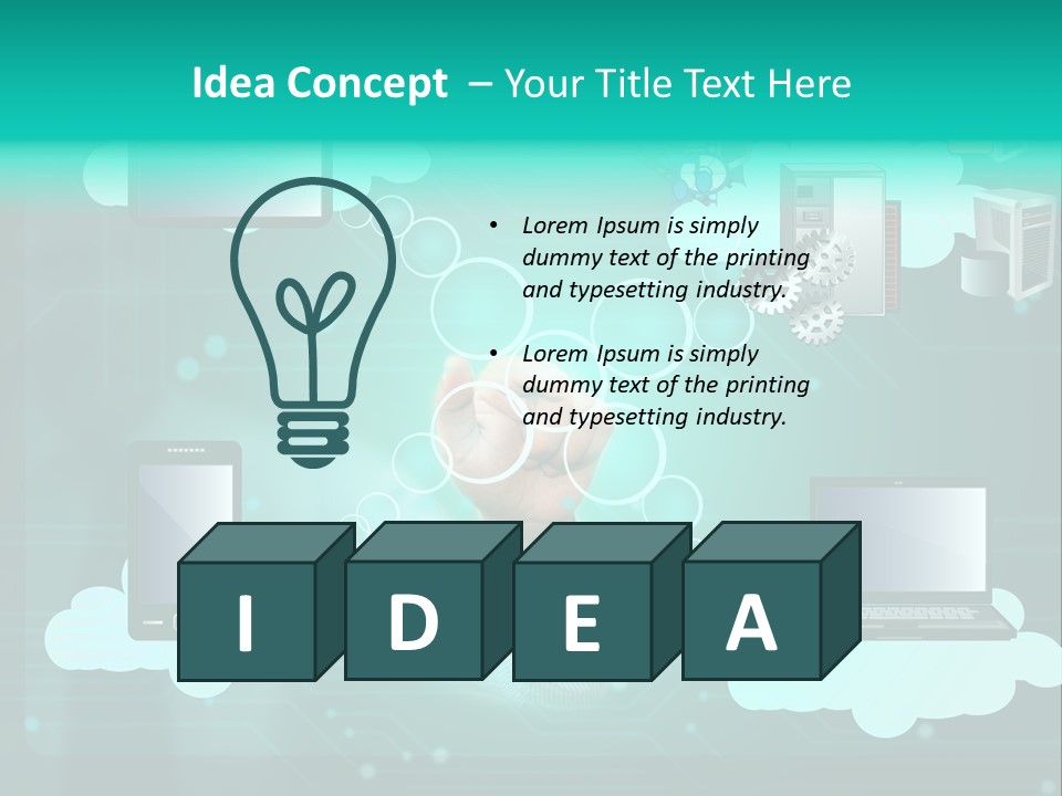 Technology White Condition PowerPoint Template