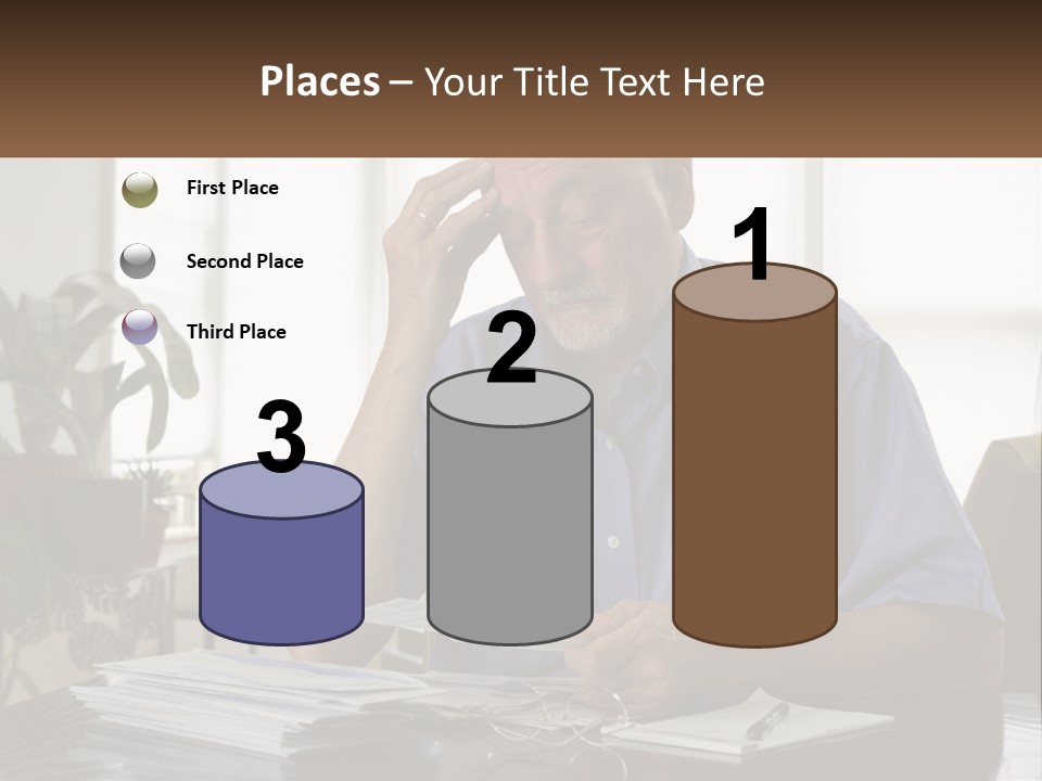 White Unit Remote PowerPoint Template