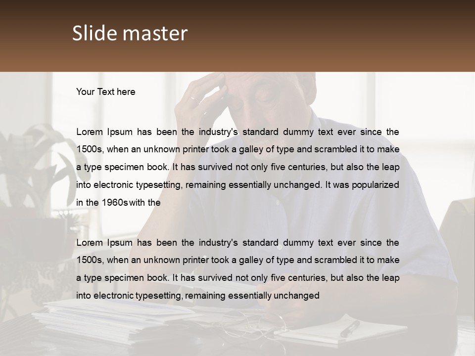 White Unit Remote PowerPoint Template