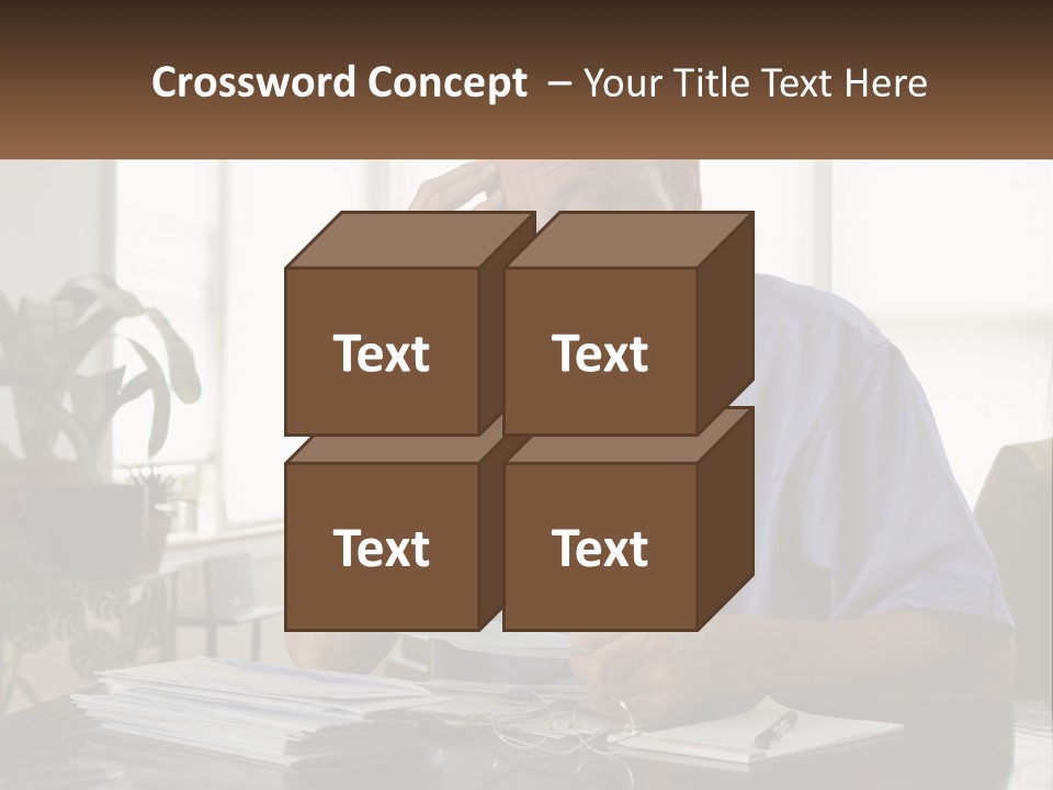 White Unit Remote PowerPoint Template