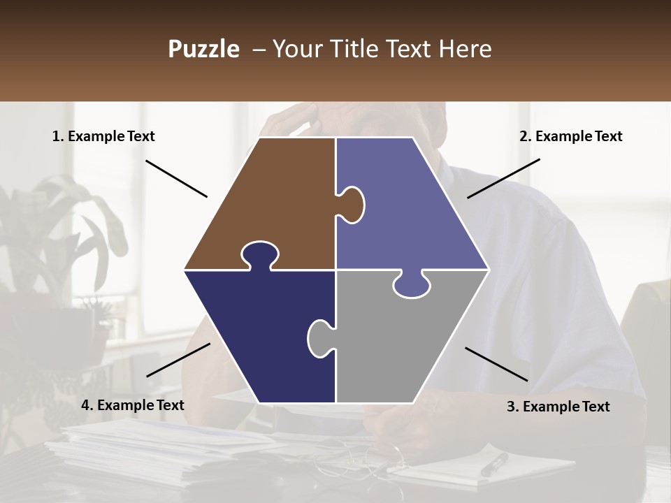White Unit Remote PowerPoint Template