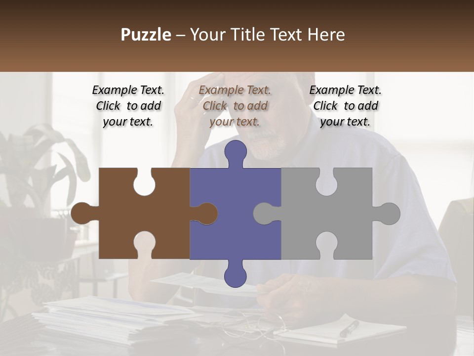 White Unit Remote PowerPoint Template