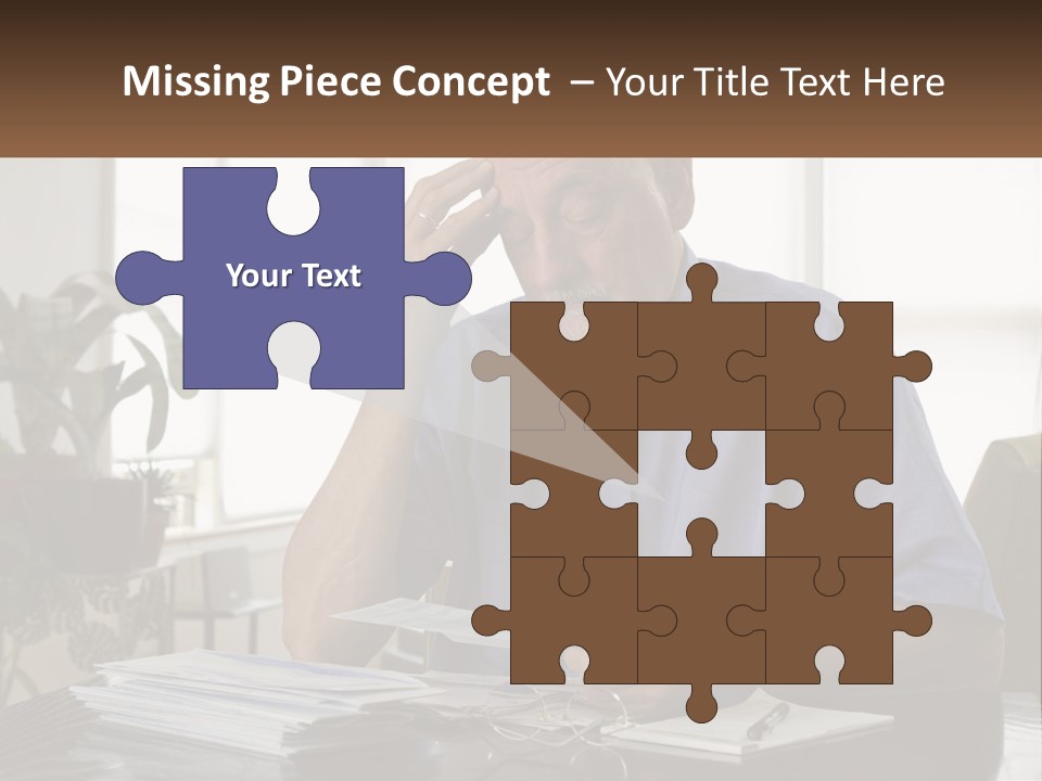 White Unit Remote PowerPoint Template