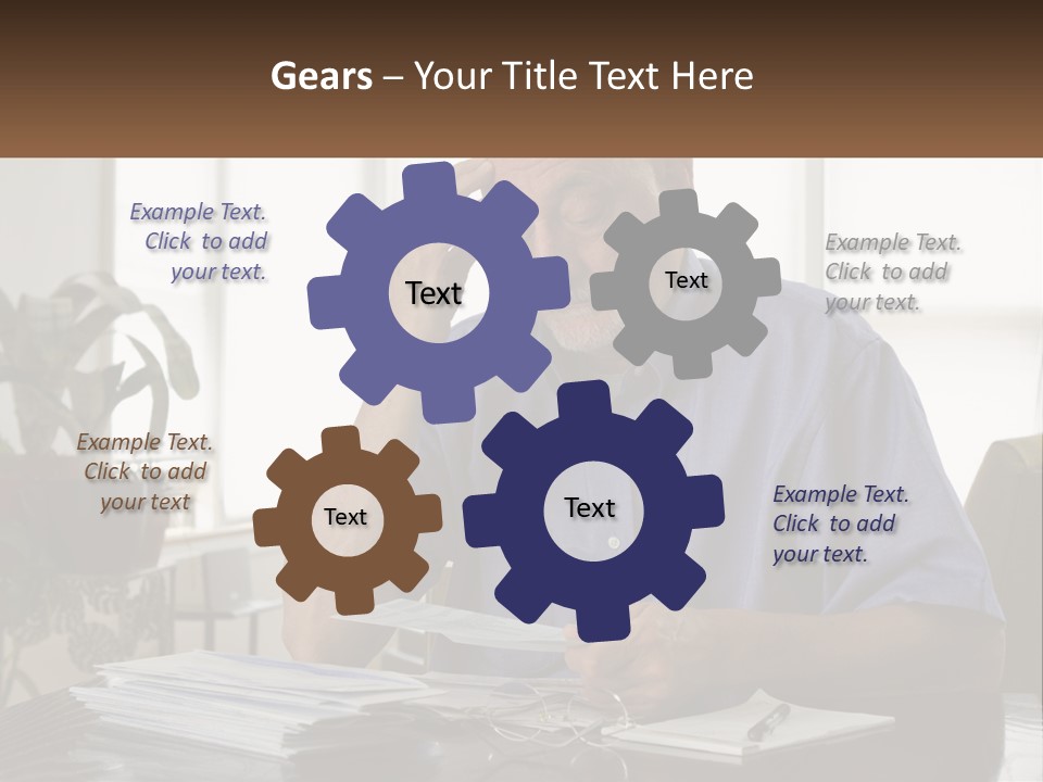 White Unit Remote PowerPoint Template