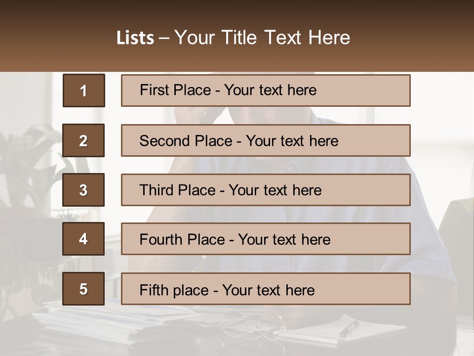 White Unit Remote PowerPoint Template