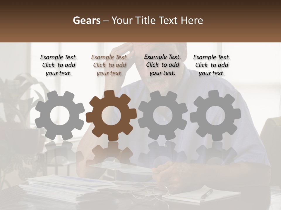 White Unit Remote PowerPoint Template
