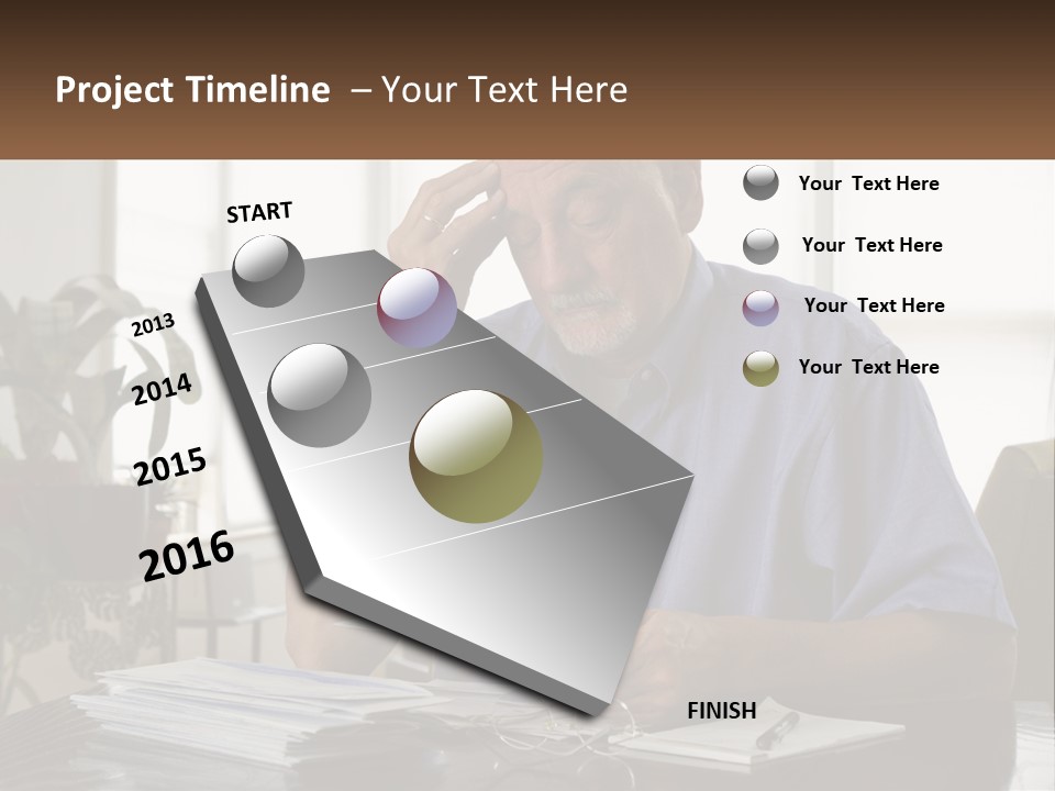 White Unit Remote PowerPoint Template