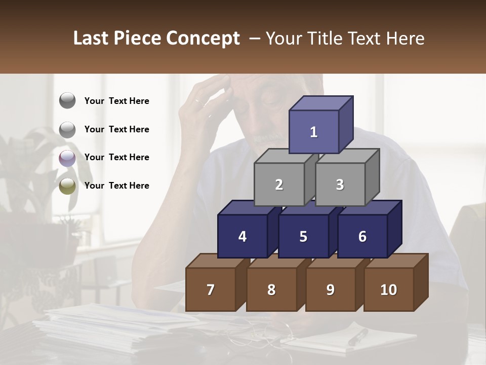 White Unit Remote PowerPoint Template