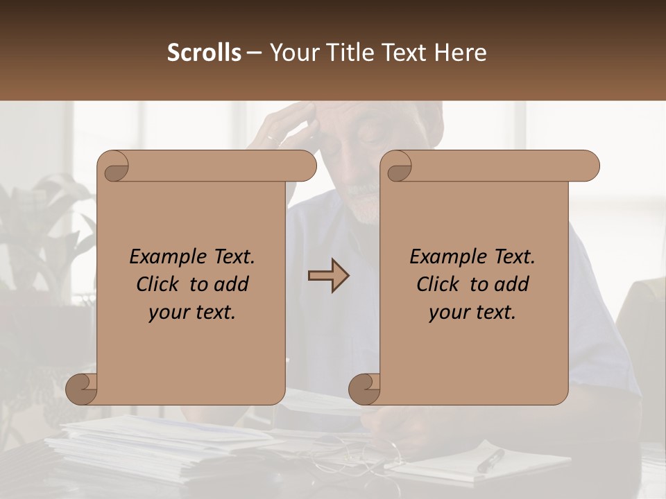 White Unit Remote PowerPoint Template