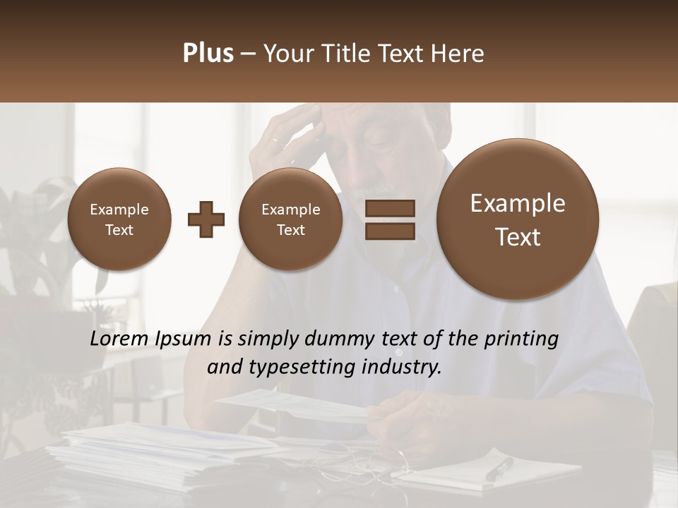 White Unit Remote PowerPoint Template