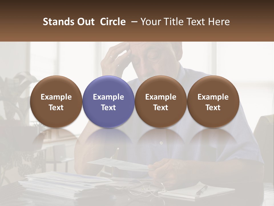 White Unit Remote PowerPoint Template