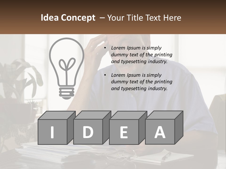 White Unit Remote PowerPoint Template