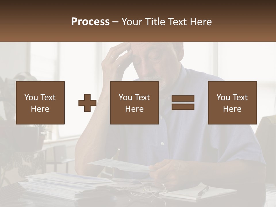 White Unit Remote PowerPoint Template