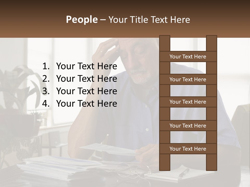 White Unit Remote PowerPoint Template