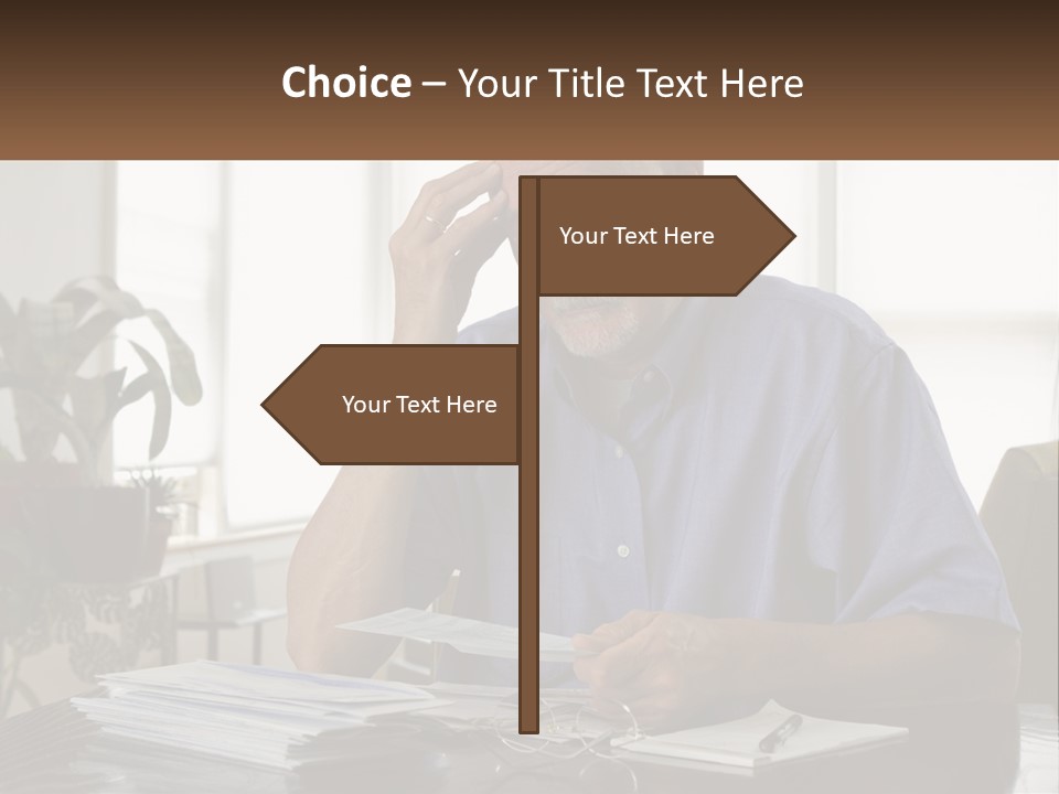 White Unit Remote PowerPoint Template