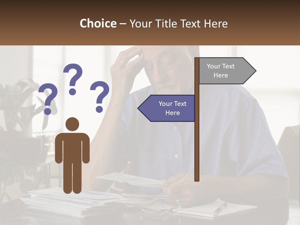 White Unit Remote PowerPoint Template