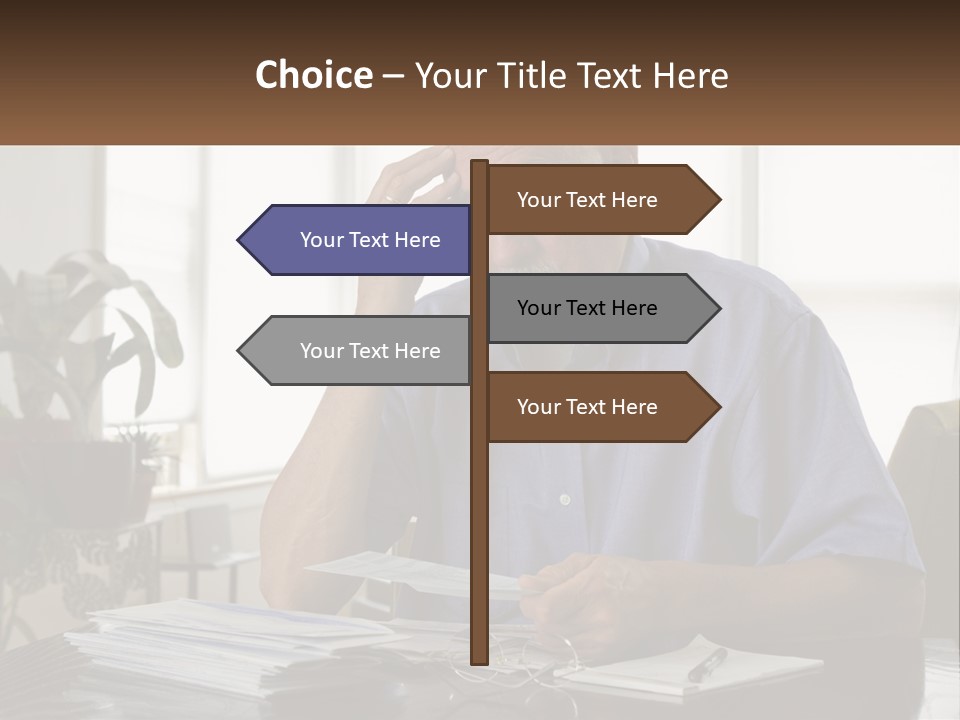 White Unit Remote PowerPoint Template