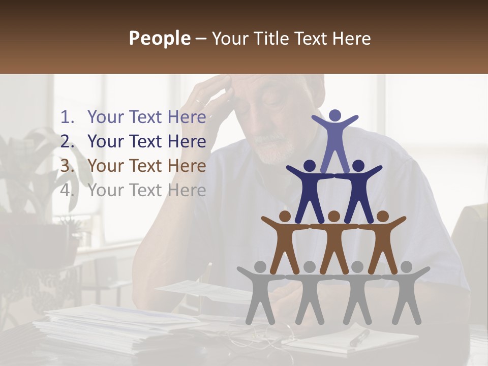White Unit Remote PowerPoint Template