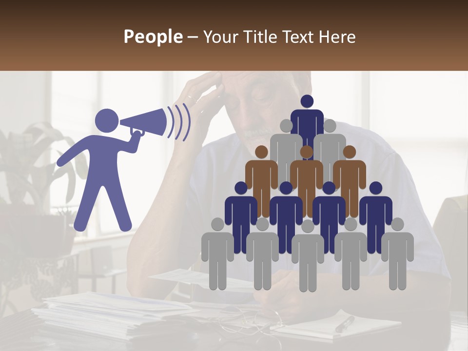 White Unit Remote PowerPoint Template