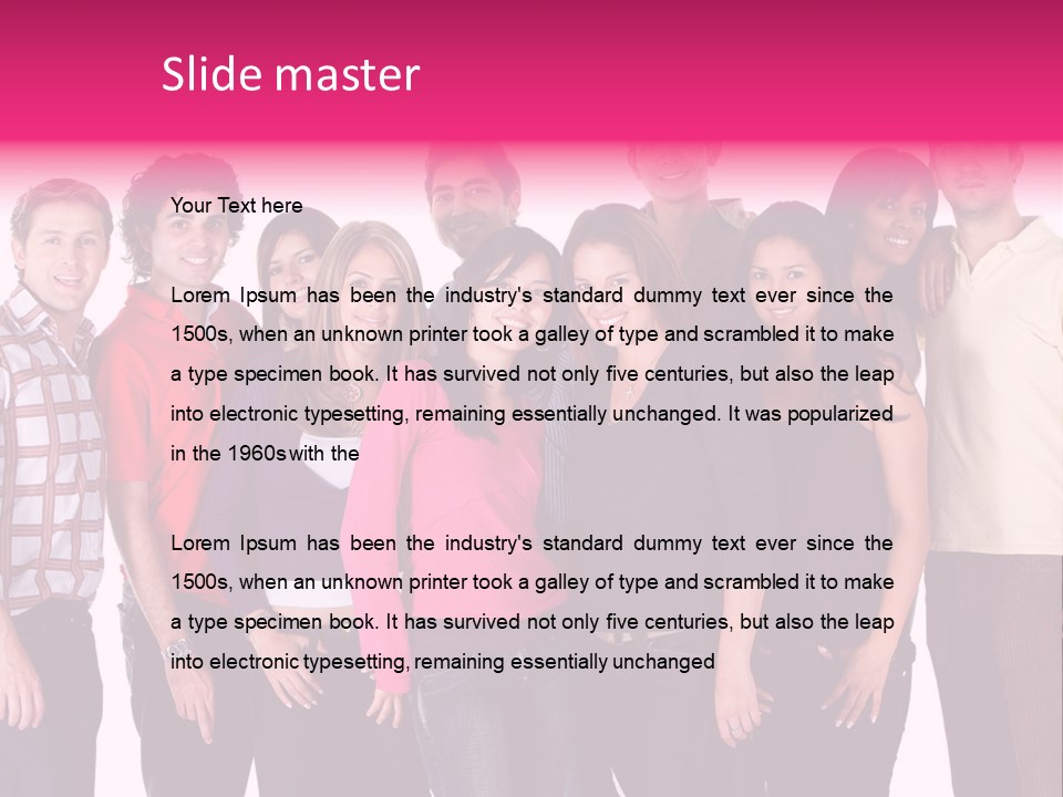 Informal Team Smiley PowerPoint Template