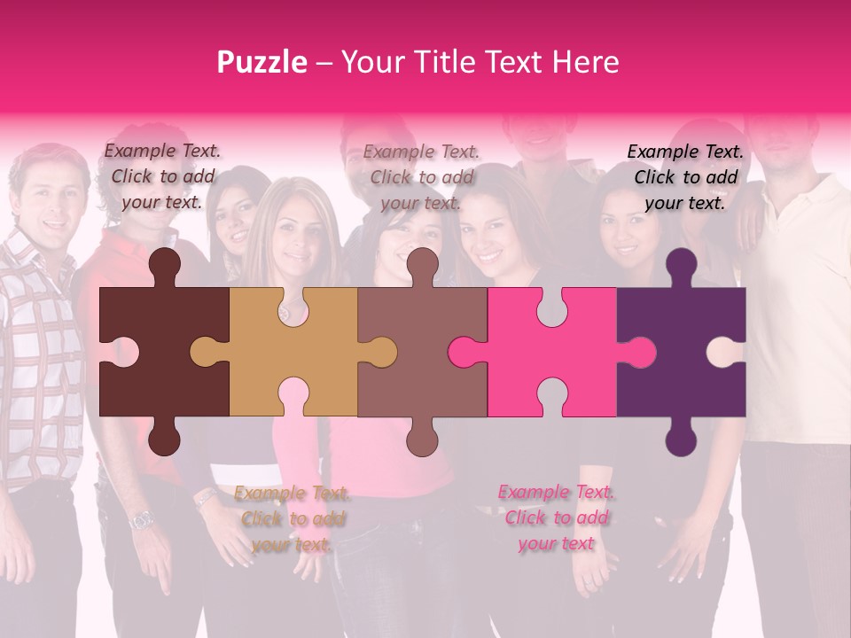 Informal Team Smiley PowerPoint Template