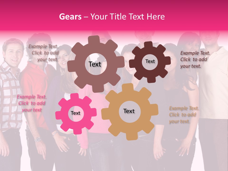 Informal Team Smiley PowerPoint Template