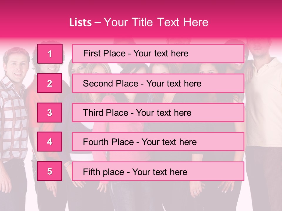 Informal Team Smiley PowerPoint Template