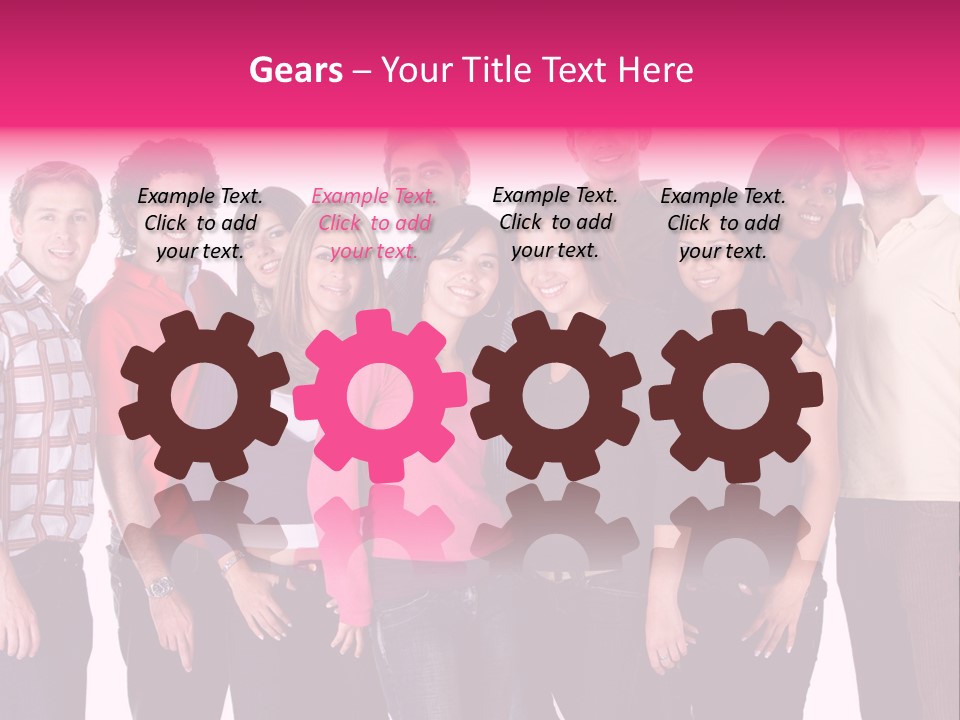 Informal Team Smiley PowerPoint Template