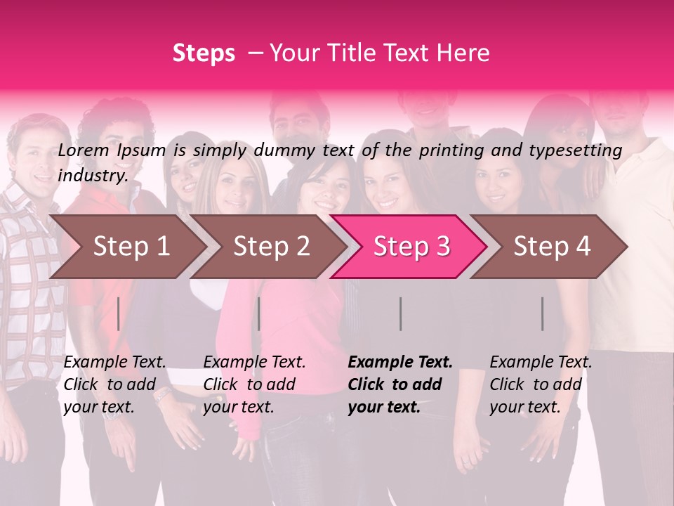 Informal Team Smiley PowerPoint Template